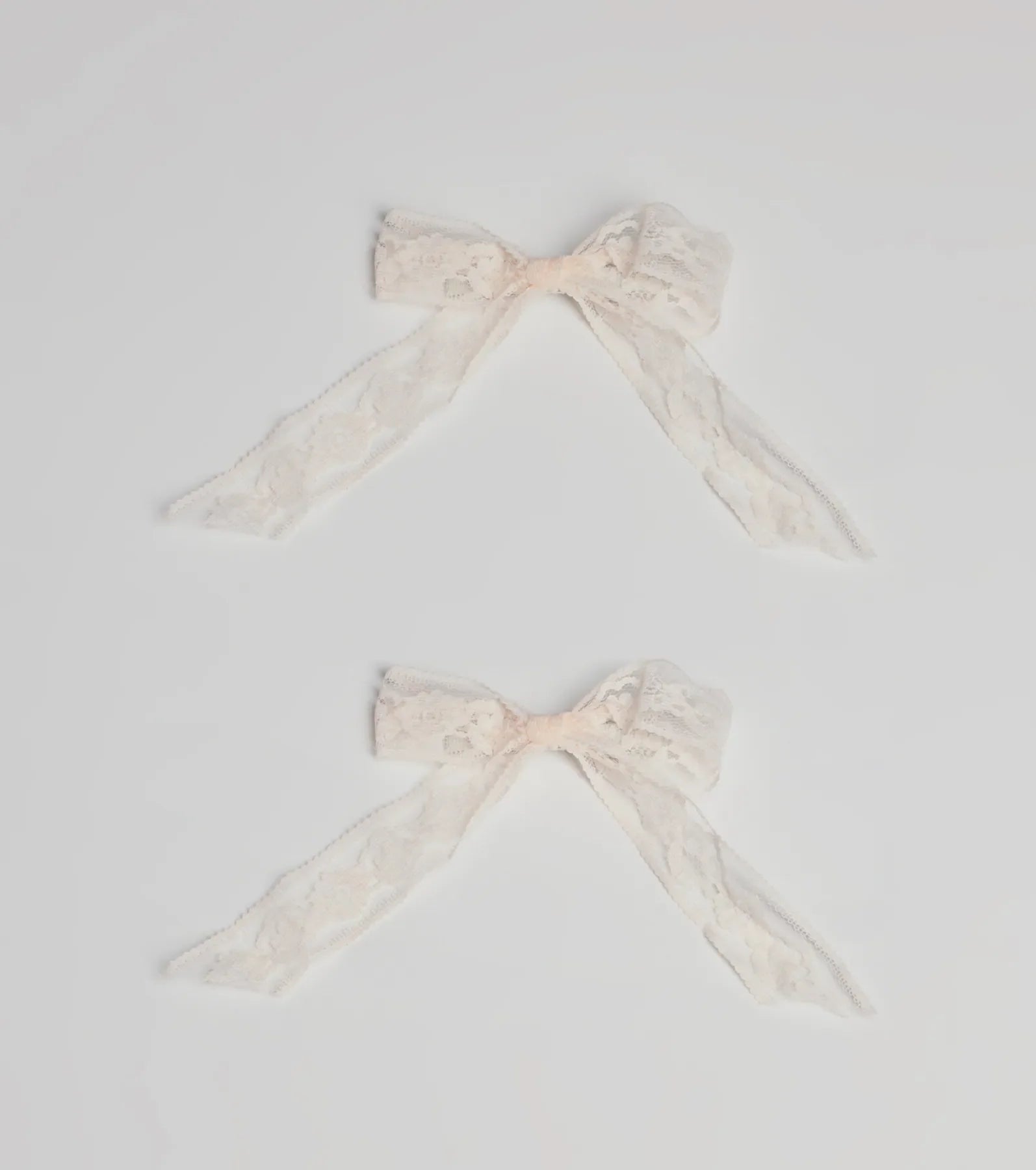 Coveted Charm Floral Lace Hair Bow Clip Set