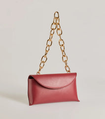 Fab Night Out Faux Leather Chain Link Handbag