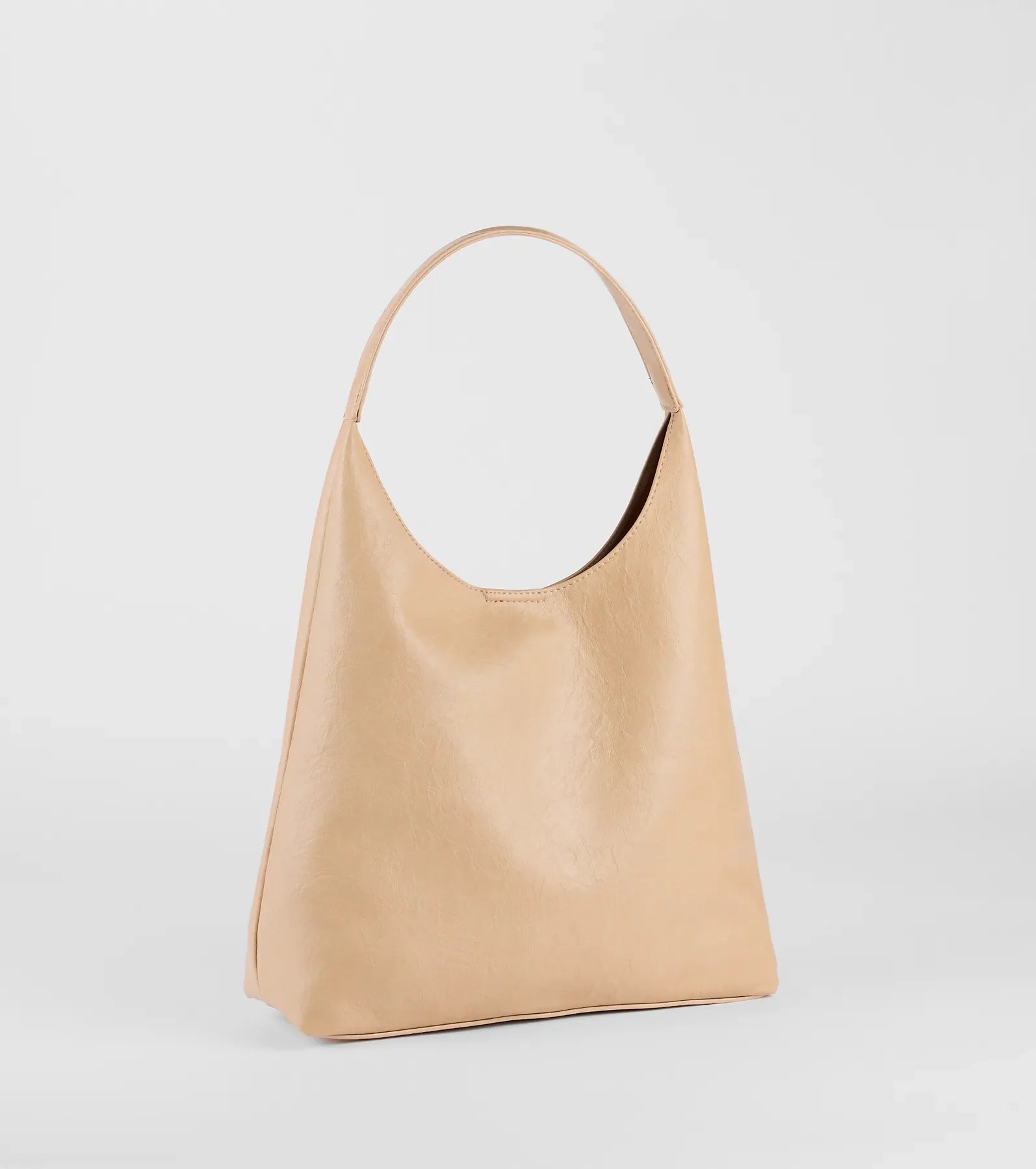 Iconic Moment Faux Leather Slouchy Shoulder Bag