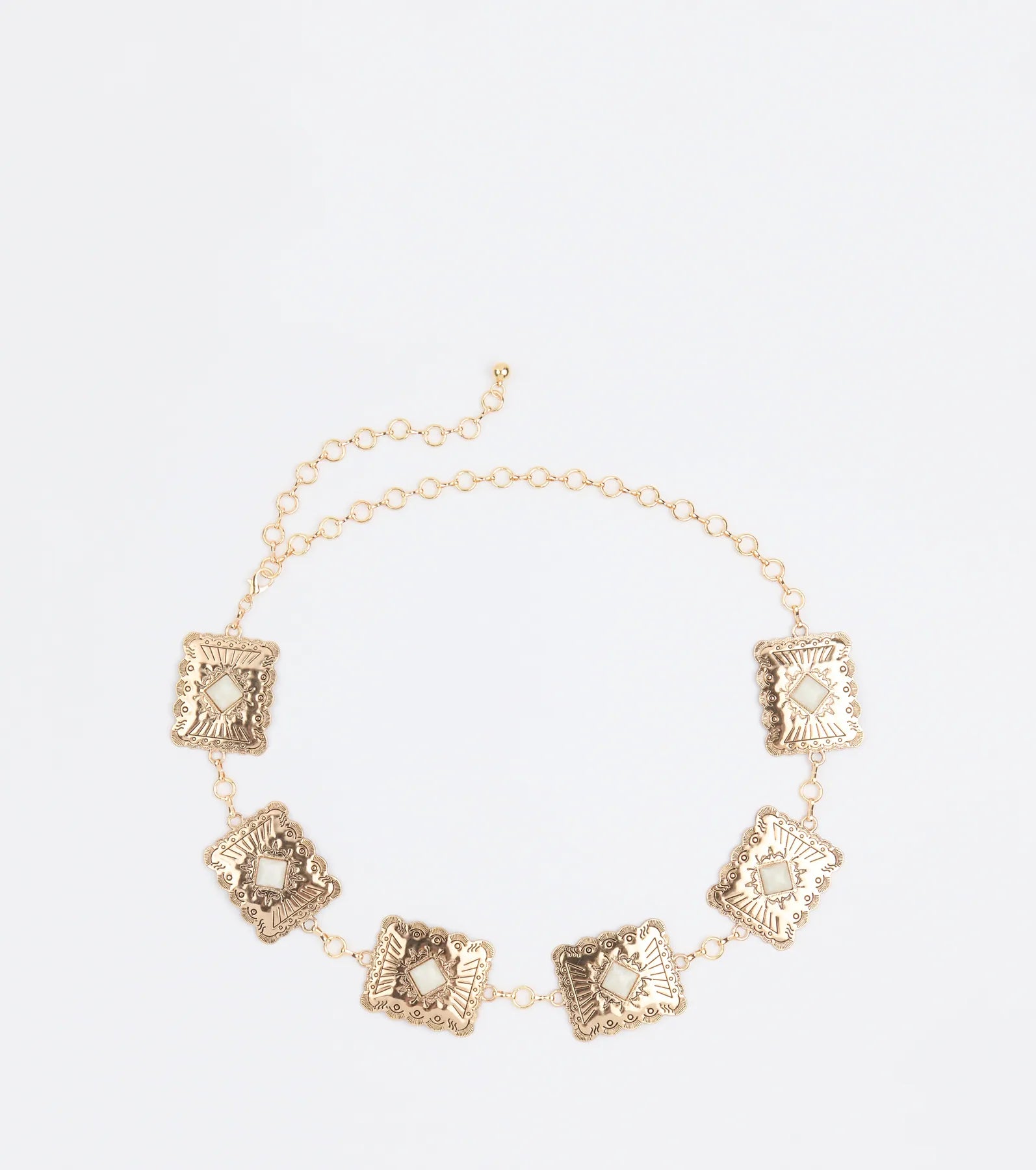 Western Vibes Colored Stone Chain Belt
