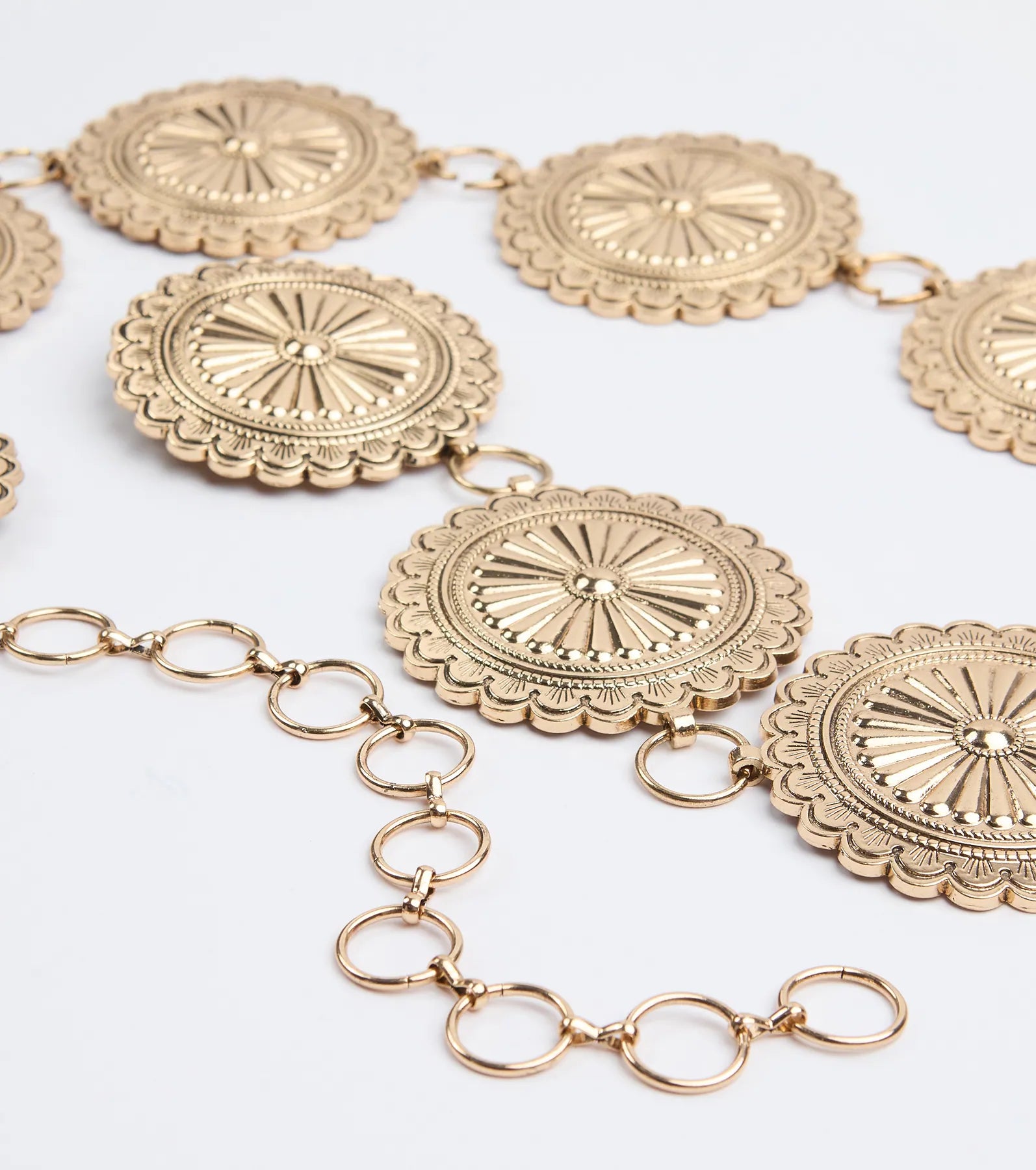 Vintage Glam Concho Metal Belt