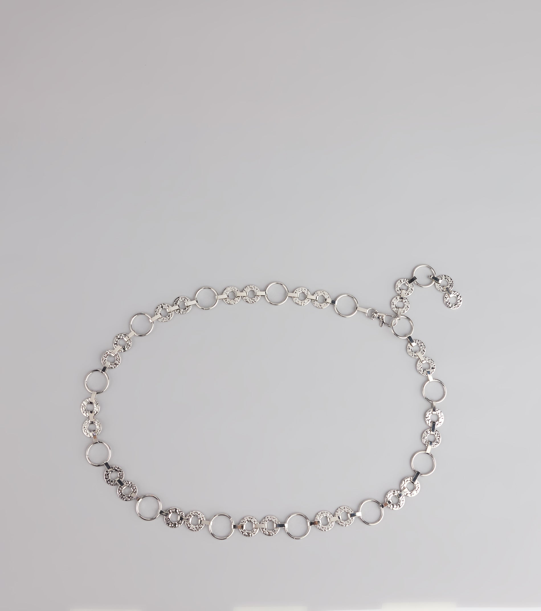 Trendy Vibes Textured O-Ring Chain Belt