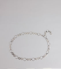 Trendy Vibes Textured O-Ring Chain Belt