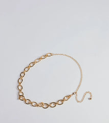 Edgy Vibes Chunky Chain-Link Metal Belt