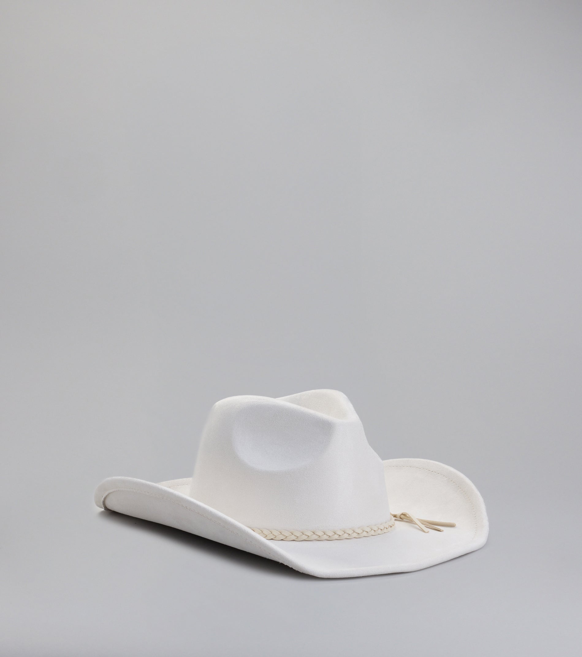 Wild West Braid Faux Suede Cowboy Hat