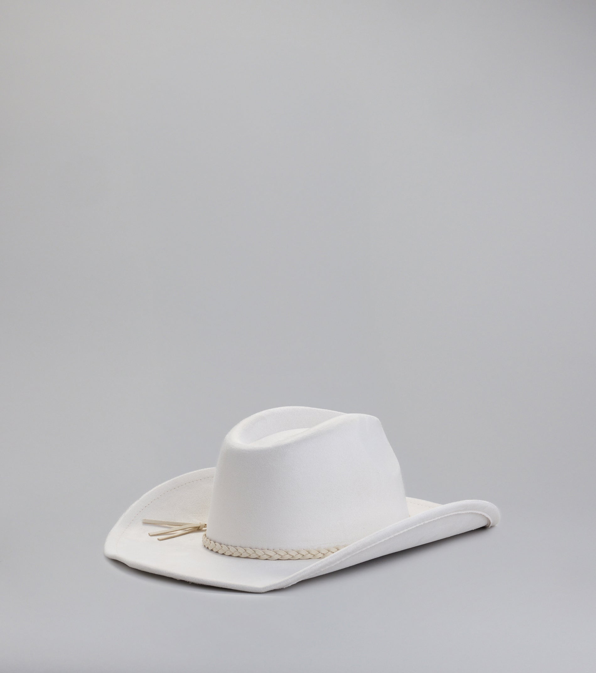 Wild West Braid Faux Suede Cowboy Hat