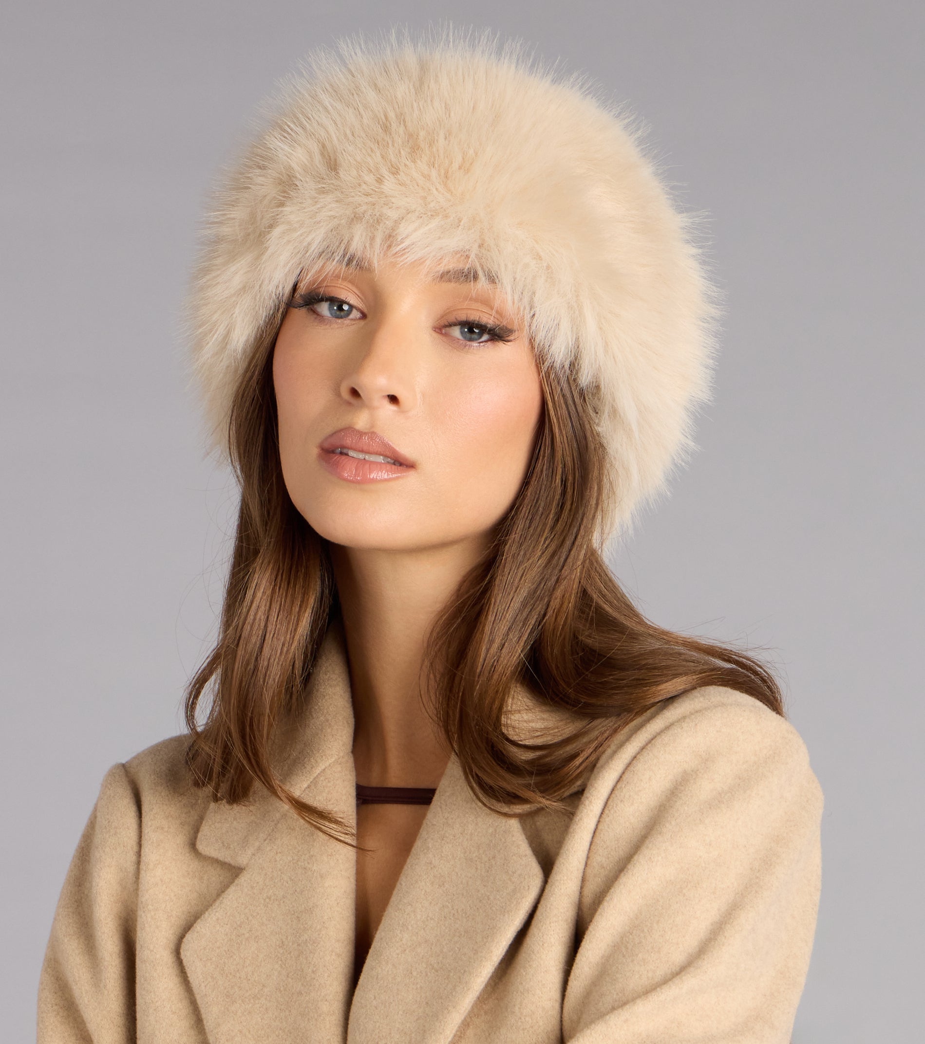 Cozy Glam Faux Fur Round Bucket Hat