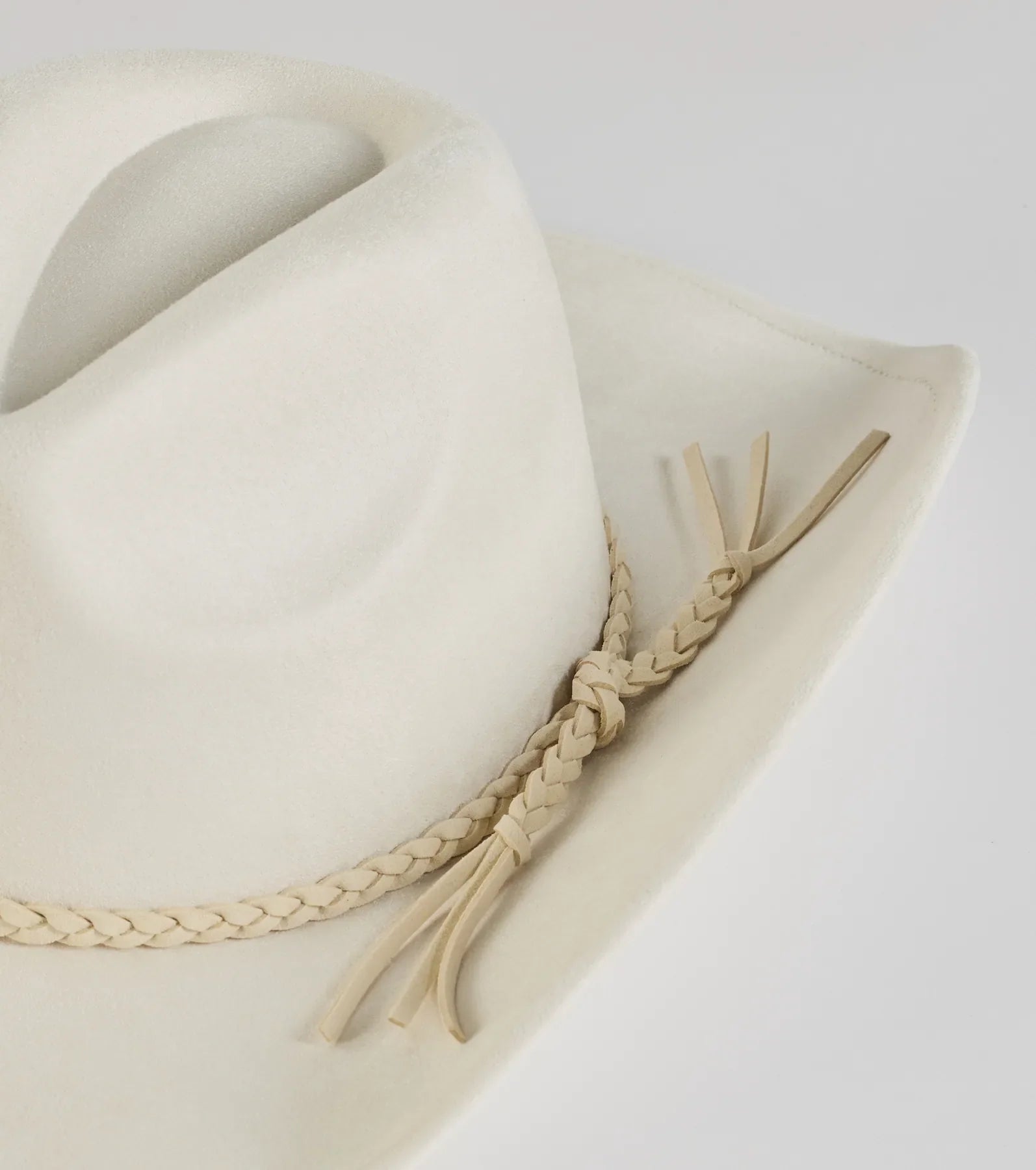 Wild West Braid Faux Suede Cowboy Hat