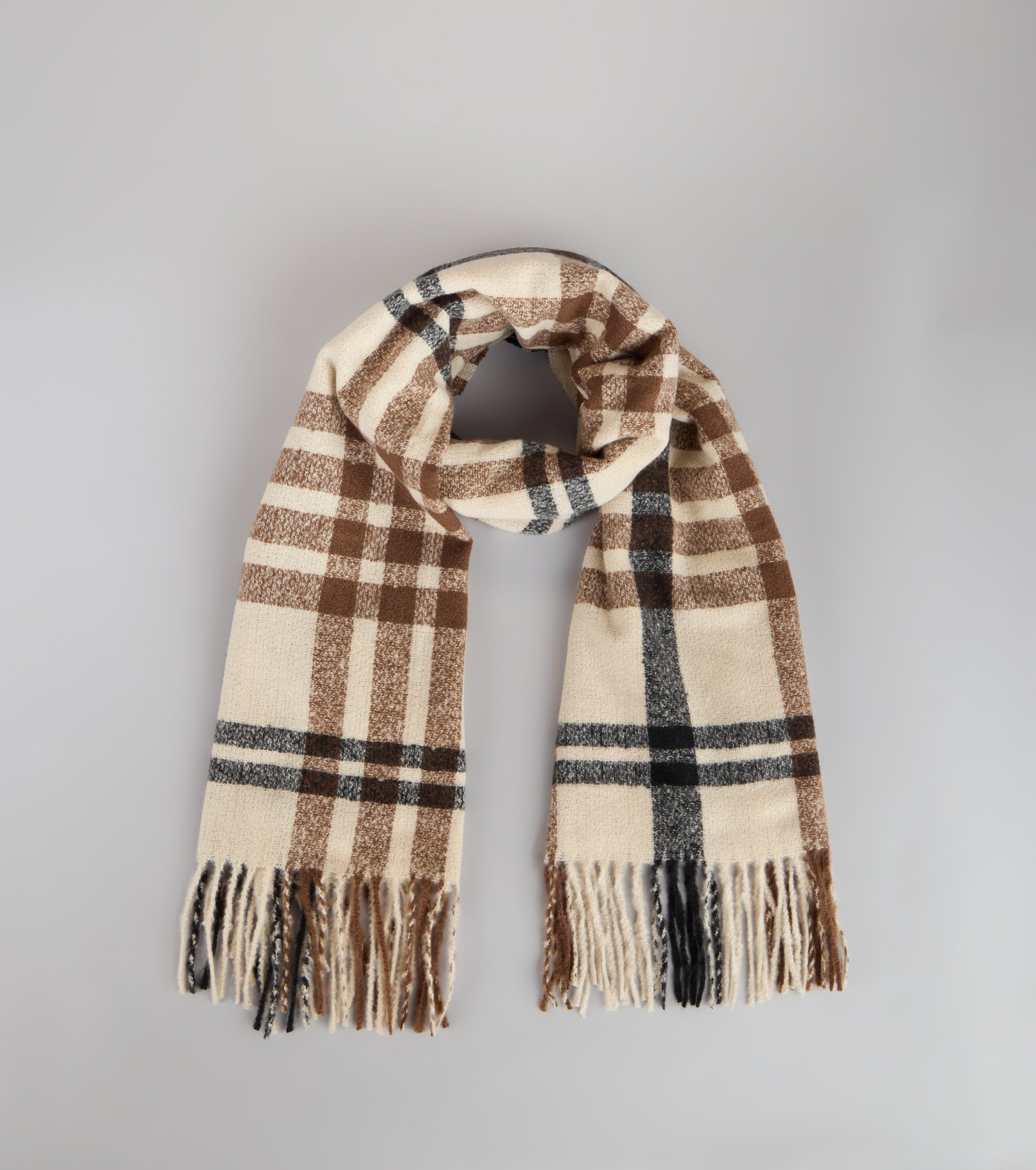 Play On In Plaid Blanket Scarf