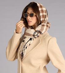 Play On In Plaid Blanket Scarf