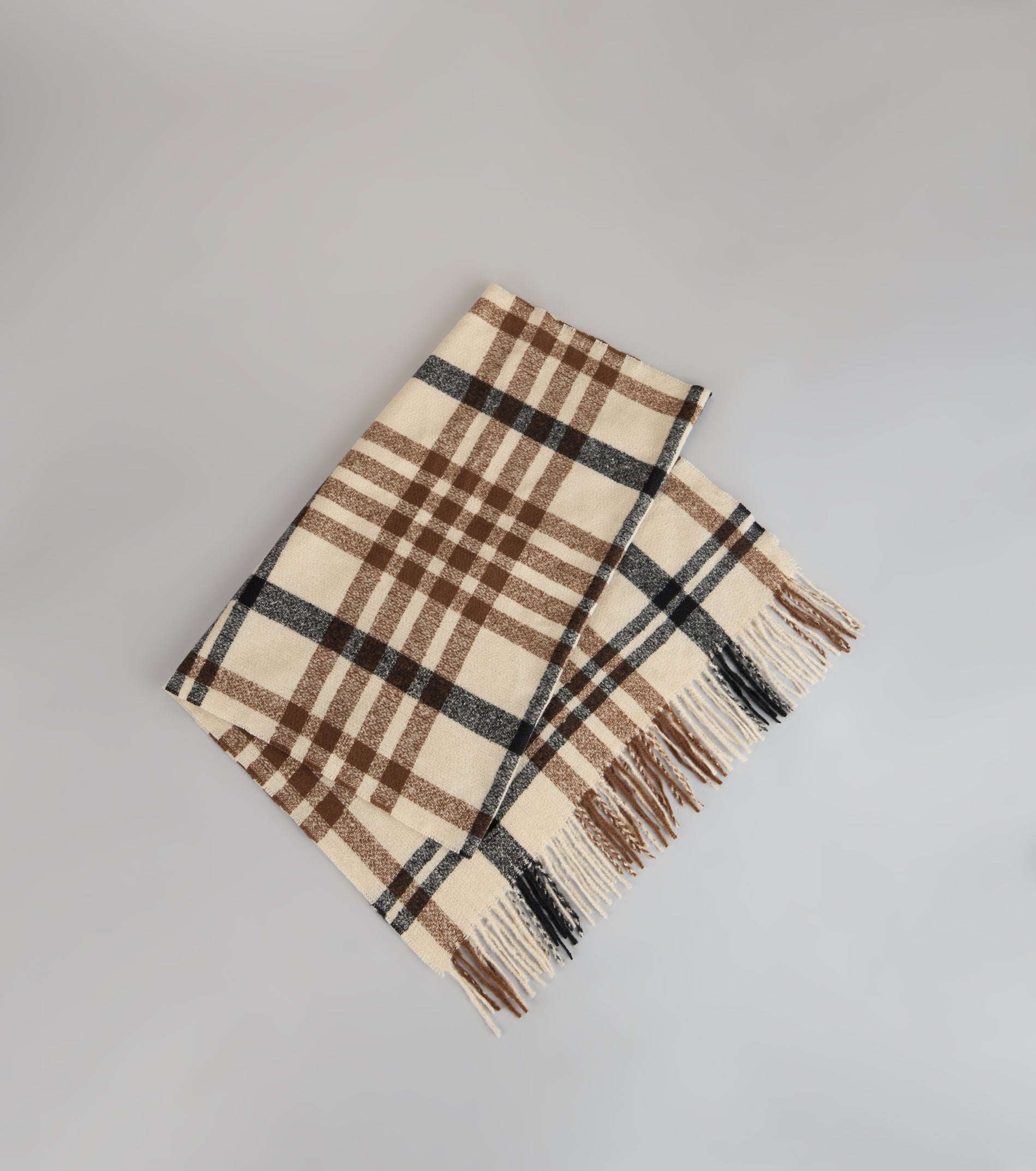 Play On In Plaid Blanket Scarf