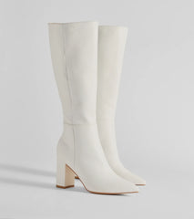 Style Statement Under-The-Knee Faux Leather Boots