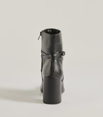 Stylish Stride Strappy Faux Leather Booties