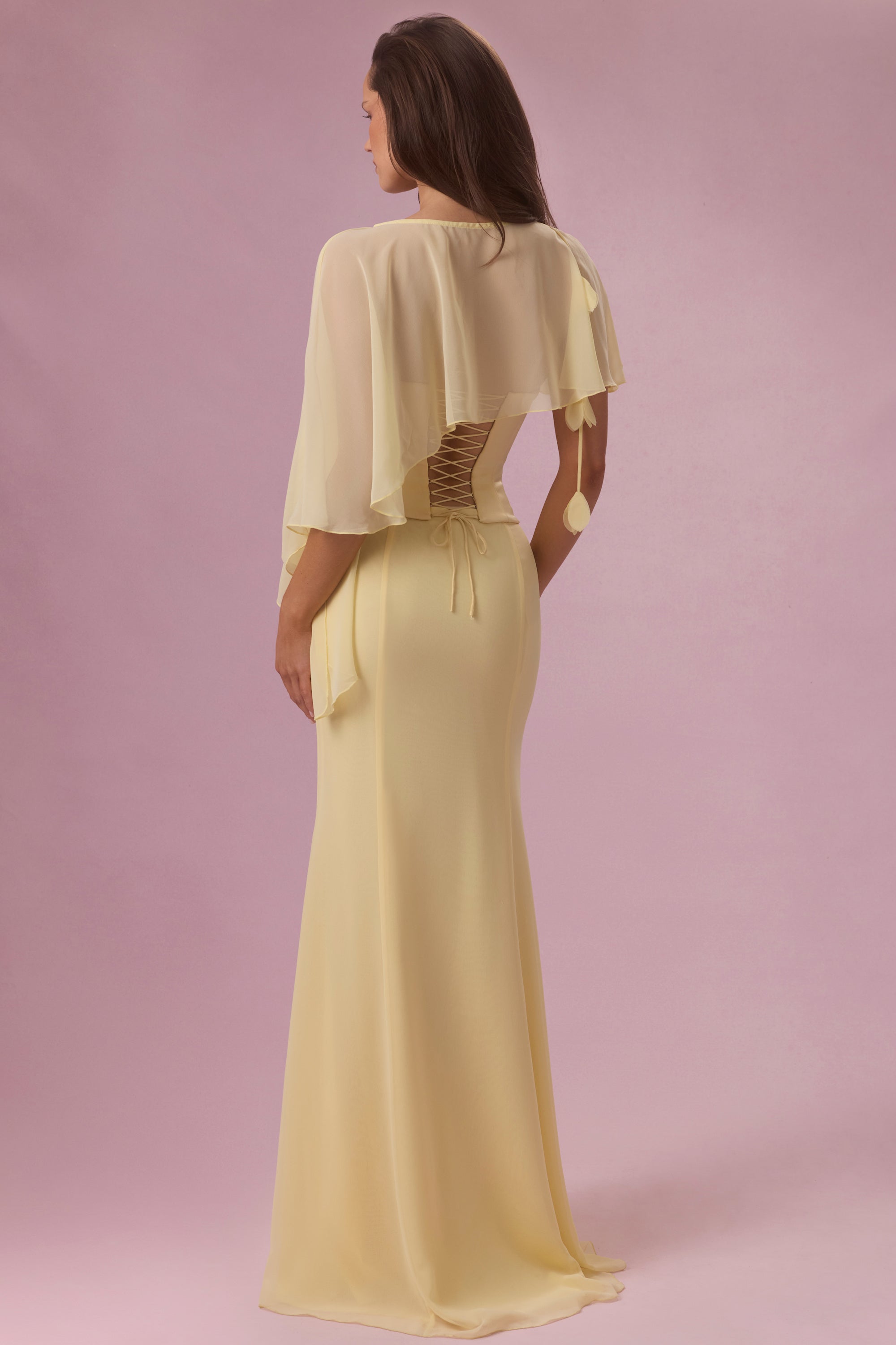 Chiffon Cape in Butter