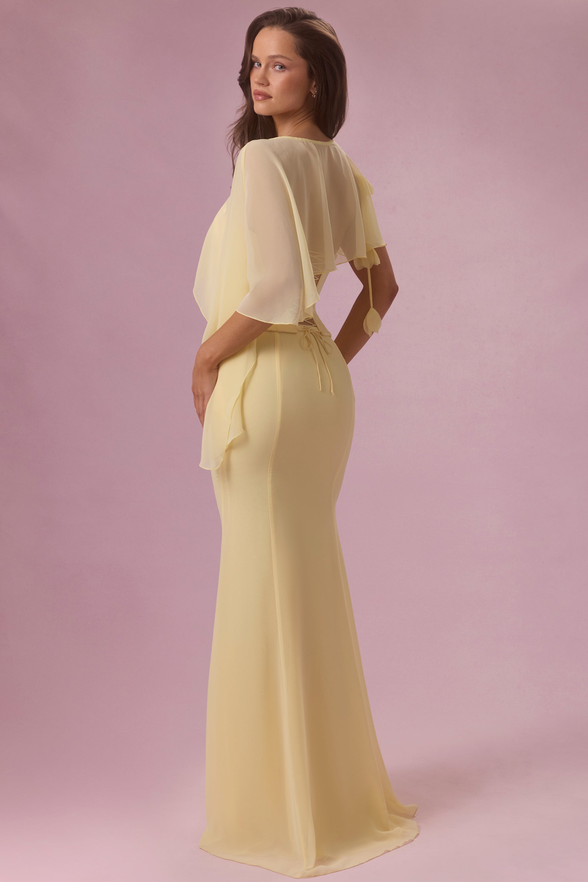 Chiffon Cape in Butter