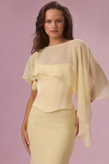Chiffon Cape in Butter