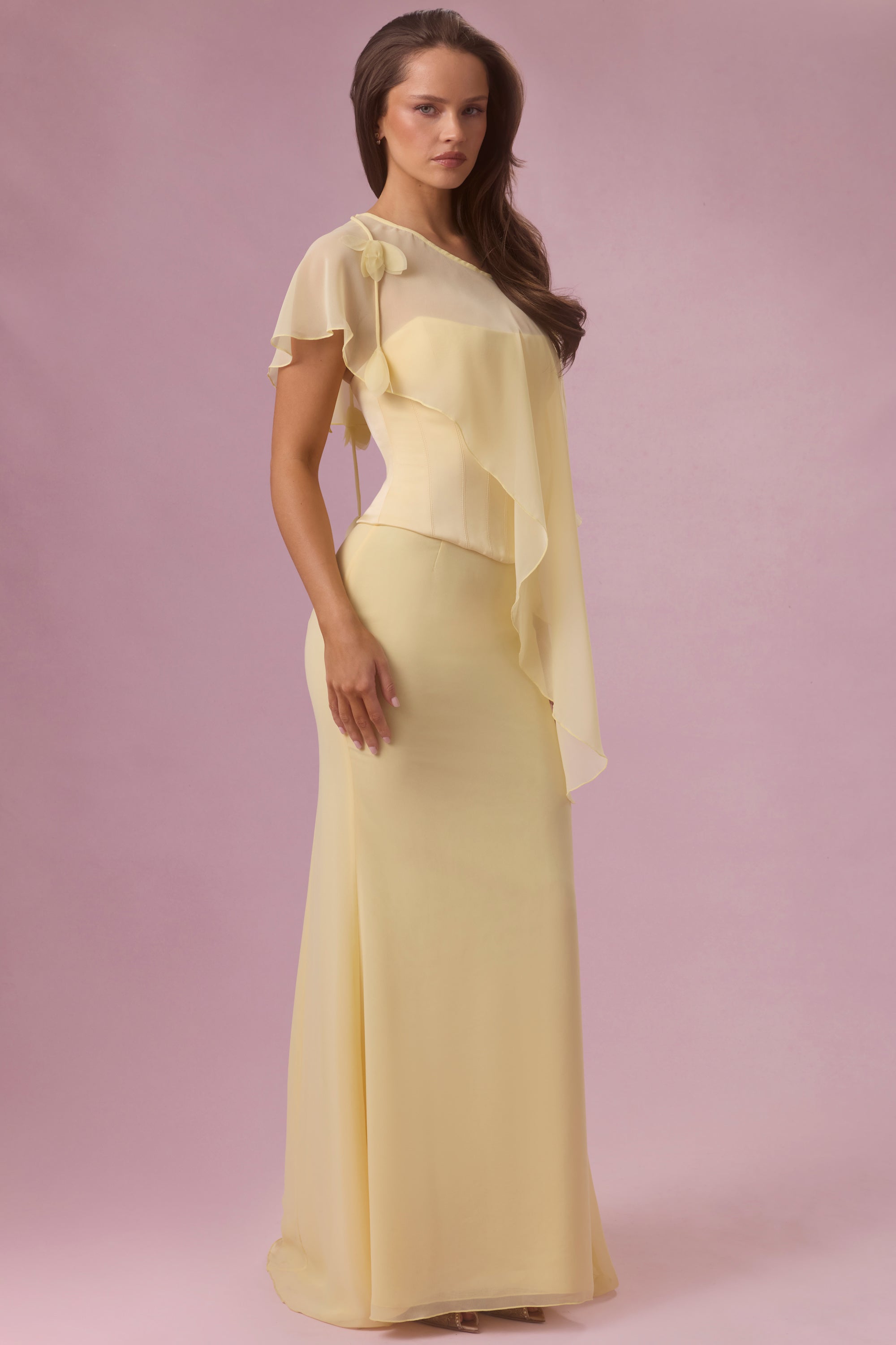 Chiffon Cape in Butter