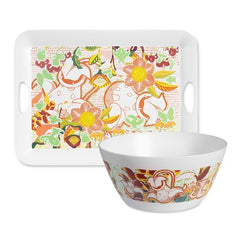Floral Forest Pokémon Outdoor Dining Serving Tray & Bowl Bundle