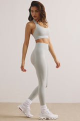 Define Luxe Halterneck Sports Bra in Grey