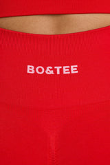 Define Luxe High-Waist Leggings in Red