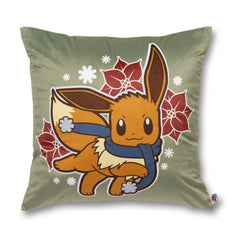 Eevee Pokémon Holiday Green Throw Pillow Case