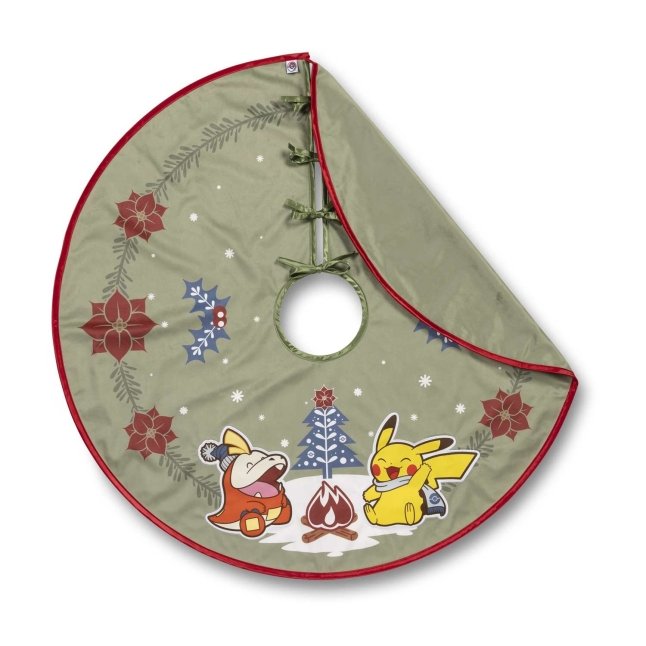 Pikachu & Fuecoco Pokémon Holiday Green Tree Skirt