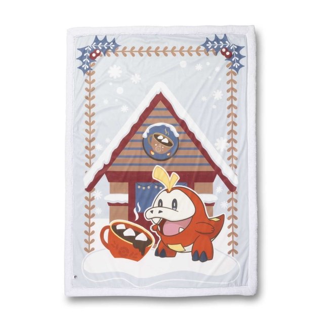 Fuecoco Pokémon Holiday Throw Blanket