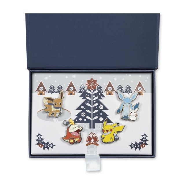 Pikachu, Fuecoco & Friends Pokémon Holiday Pin Box Set (4-Pack)