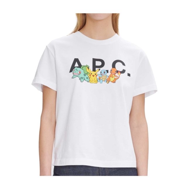 Pokémon × A.P.C.: White The Crew T-Shirt - Women