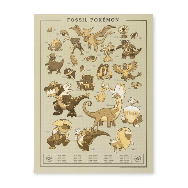 Pokémon Researcher: Fossil Pokémon Poster