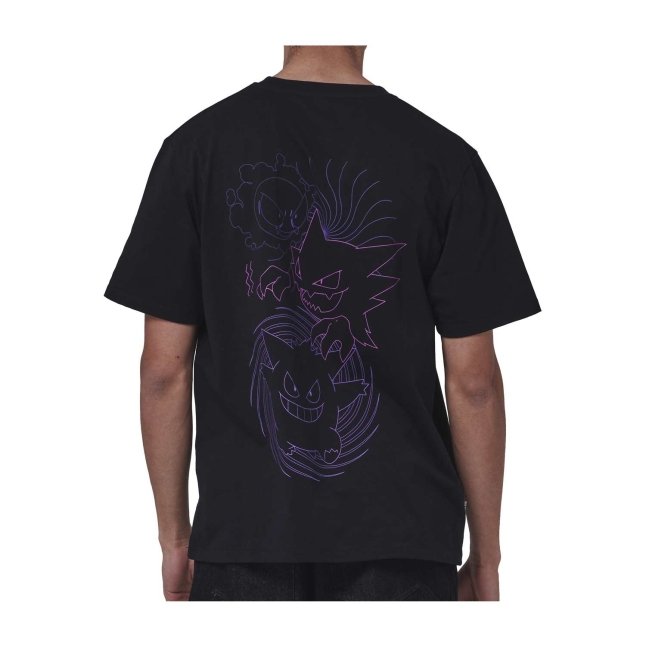 Pokémon × Dolly Noire: Gastly Evolution Black T-Shirt - Adult