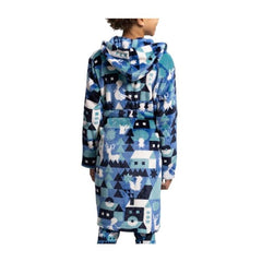 Winter Village Blue & Black Robe - Youth