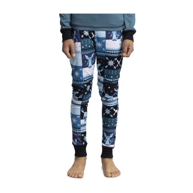 Glaceon Blue & Black Pajama Pants - Youth