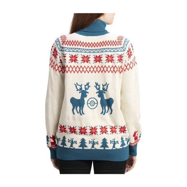 Forest Fair Isle Turtleneck Knit Sweater - Adult