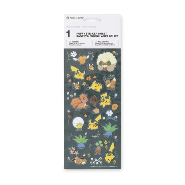 Pikachu Botanical Puffy Sticker Sheet