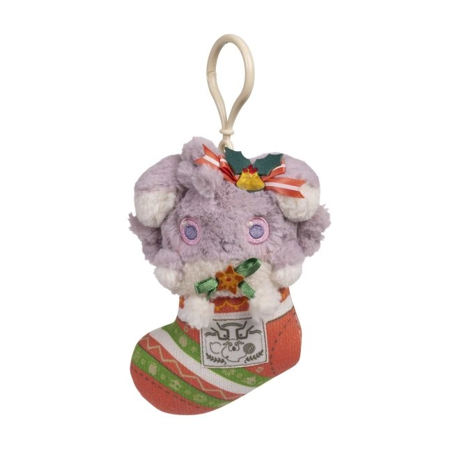 Espurr Pokémon Holiday Plush Key Chain