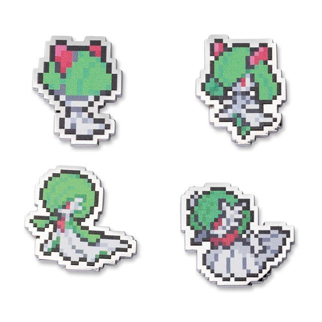 Ralts, Kirlia, Gardevoir & Mega Gardevoir Pokémon Pixel Pins (4-Pack)