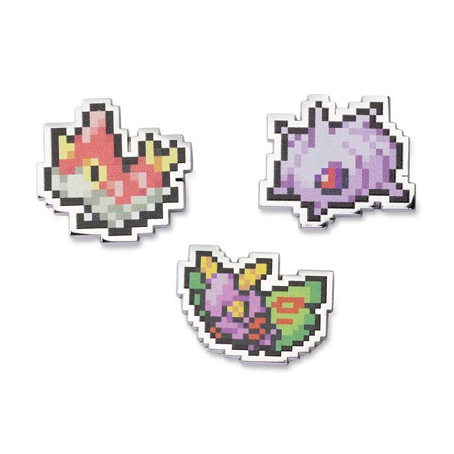 Wurmple, Cascoon & Dustox Pokémon Pixel Pins (3-Pack)
