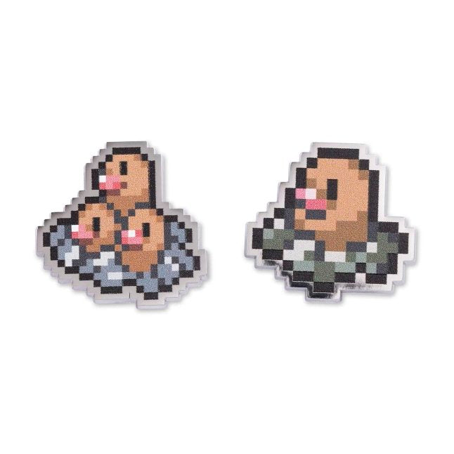 Diglett & Dugtrio Pokémon Pixel Pins (2-Pack)