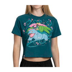 Mega Venusaur Green Crop T-Shirt - Women