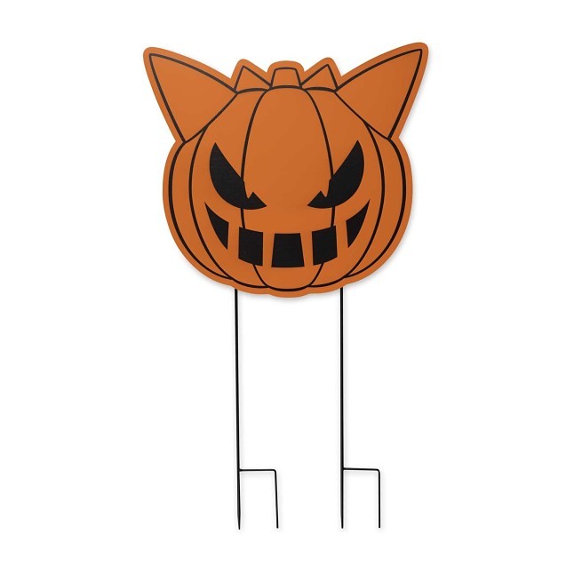 Pumpkin Gengar Pokémon Halloween Metal Yard Sign