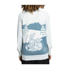 Glaceon Pokémon Holiday Blue Turtleneck Sweater - Adult