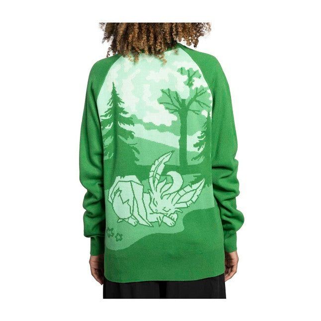 Leafeon Pokémon Holiday Green Sweater - Adult