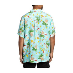 Pokémon Holiday Allover-Print Relaxed Button-Up Shirt - Adult