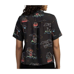 Neon Dragonite & Friends Pokémon Tropical Button-Up Shirt - Women