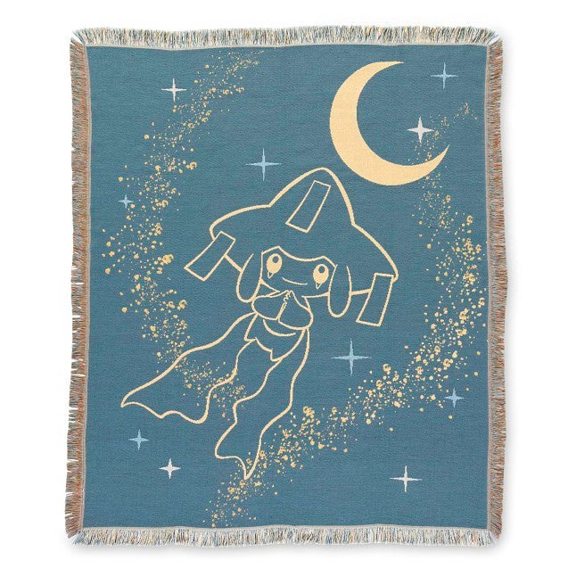 Jirachi Sleep Teal Jacquard Throw Blanket