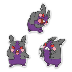 Morpeko (Hangry Mode) Stickers (3-Pack)