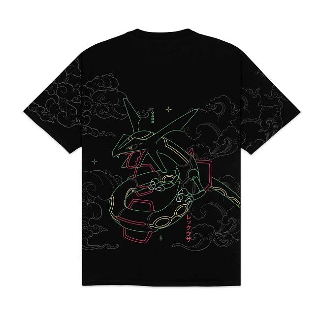 Pokémon × Dolly Noire: Rayquaza Black T-Shirt - Adult