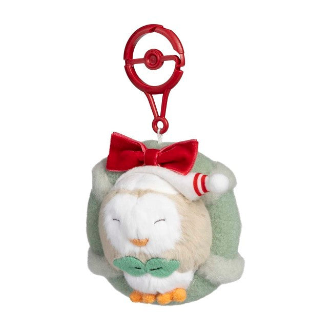 Rowlet Pokémon Holiday Wishes Plush Key Chain