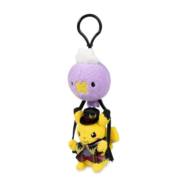Pikachu & Drifloon Halloween Ghost Chateau Poké Plush Key Chain